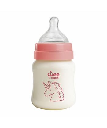 شيشه شير وي كر مدل پيركس دهانه عريض حجم 100 ميلي ليتر طرح كد B308