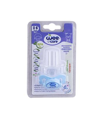 پستانك ارتودنسي سفيد چاپدار دربدار وي كر مدل پروانه سايز 1 كد P124