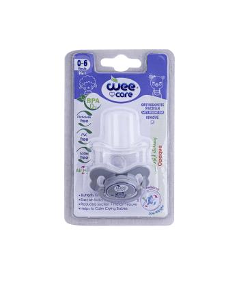 پستانك ارتودنسي سفيد چاپدار دربدار وي كر مدل پروانه سايز 1 كد P124