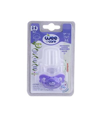 پستانك ارتودنسي سفيد چاپدار دربدار وي كر مدل پروانه سايز 1 كد P124