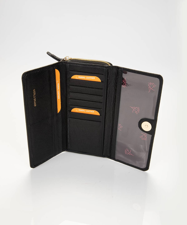 کیف پول چرم زنانه مارال چرم Maral Leather مدل آیدان