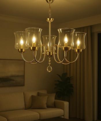 لوستر پنج شعله چشمه نور کد AB811/5