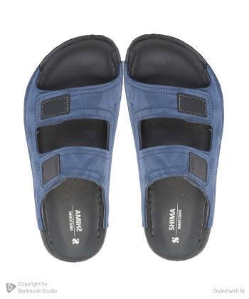 دمپايي مردانه چرم طبيعي شيما مدل فورد