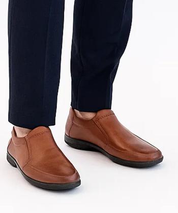 کفش روزمره چرم طبیعی مردانه شیما مدل زایس111