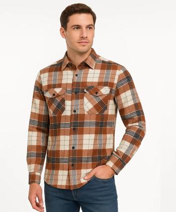 پیراهن آستین بلند مردانه آروما مدل 13703001