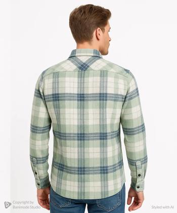 پیراهن آستین بلند مردانه آروما مدل 13703001