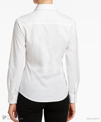 شومیز نخی آستین بلند زنانه بهبود مدل 701667