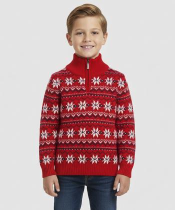 پليور بافت بچگانه باني نو طرح يقه نيم زيپ