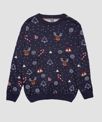 پليور بافت پسرانه باني نو طرح گوزن كريسمسي