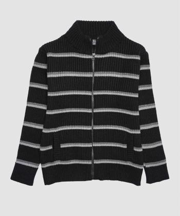 پلیور بافت پسرانه بانی نو طرح راه راه زیپی