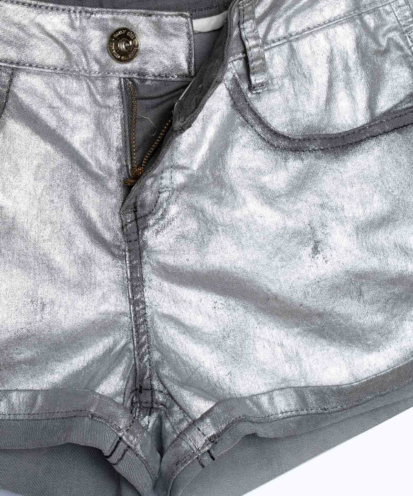شلوارک زنانه اونلی Only مدل Silver Paint Denim