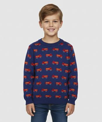 پليور بافت پسرانه باني نو طرح اتش نشاني