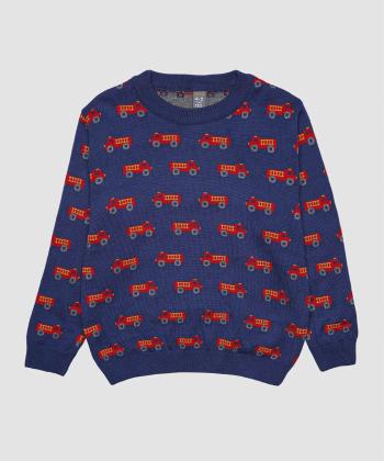 پليور بافت پسرانه باني نو طرح اتش نشاني