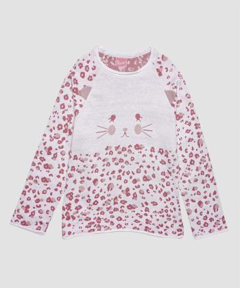 پليور بافت دخترانه باني نو طرح طرح گربه