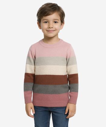 پليور بافت دخترانه باني نو طرح راه راه طرح دار