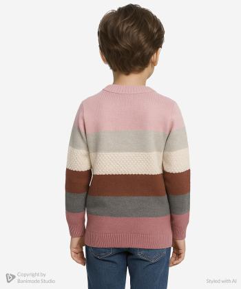 پليور بافت دخترانه باني نو طرح راه راه طرح دار