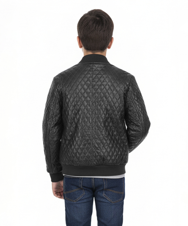 کت پسرانه چرم طبیعی نوین چرم Novin Leather مدل هیمن