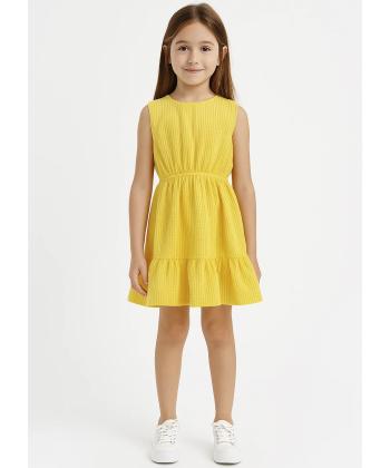 پیراهن آستین حلقه ای دخترانه  لینیک مدل 1011100418