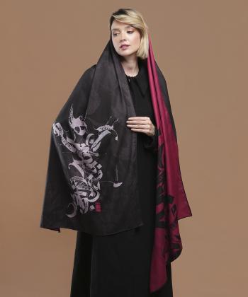 شال دورو موهر زنانه طاقه چيان طرح سام اندر