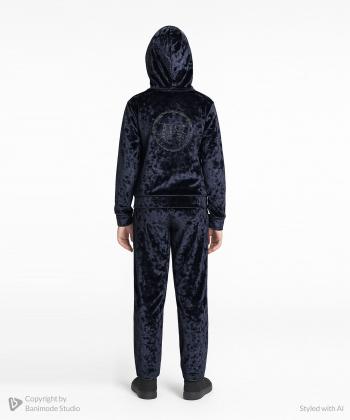 ست سویشرت و شلوار مخمل دخترانه تودوک مدل 6409