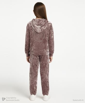 ست سویشرت و شلوار مخمل دخترانه تودوک مدل 6409