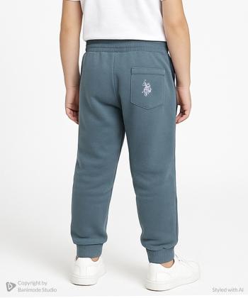 شلوار نخی راحتی پسرانه یو اس پولو کیدز مدل 1032C3