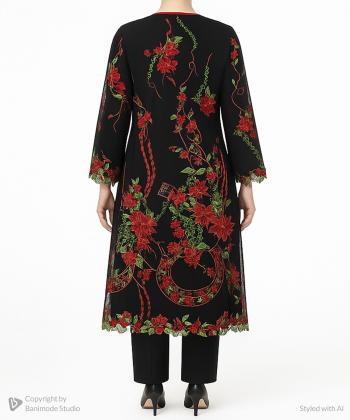 مانتو مجلسی بلند زنانه بوکان مدل 3558