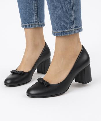 کفش پاشنه بلند چرم طبیعی زنانه مونو مدل J0143