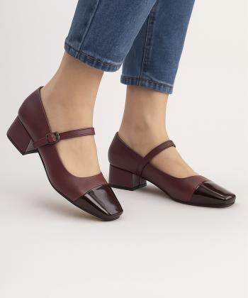 کفش پاشنه بلند چرم طبیعی زنانه مونو مدل J0149