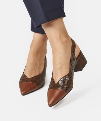 کفش پاشنه بلند چرم طبیعی زنانه مونو مدل J0151