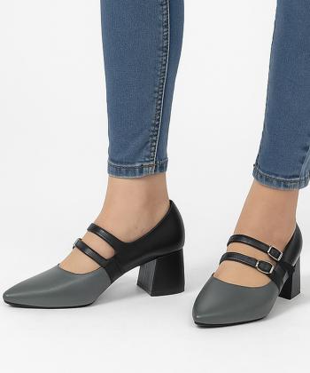 کفش پاشنه بلند چرم طبیعی زنانه مونو مدل J0153