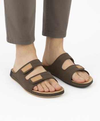 دمپايي مردانه چرم طبيعي شيما مدل فورد