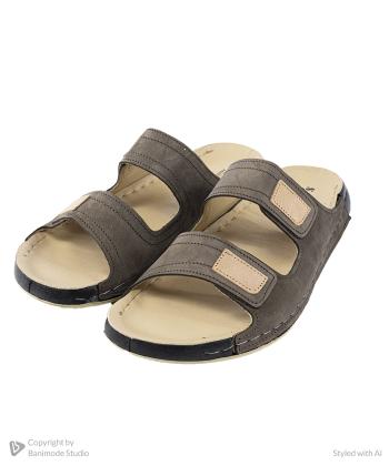 دمپايي مردانه چرم طبيعي شيما مدل فورد