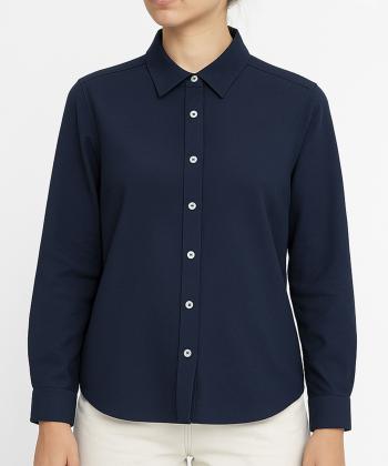 شومیز نخی آستین بلند زنانه تولیکا مدل 33018