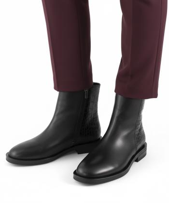 نیم بوت چرم طبیعی زنانه منط مدل z338