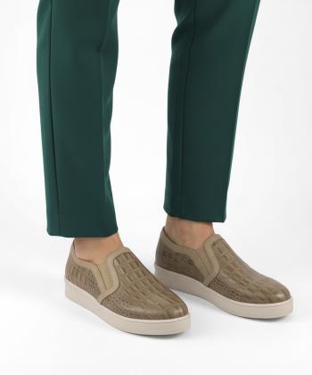 كفش کالج زنانه چرم طبيعي زنانه منط مدل z249