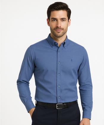 پیراهن آستین بلند مردانه پی لس مدل AM4467-2