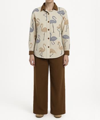 ست مانتو و شلوار مخمل زنانه نارين مد كد 771