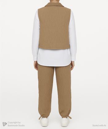 ست جليقه، شلوار و شوميز زنانه الوژ استايل كد 5w12131259