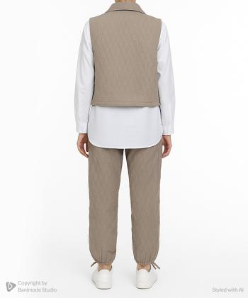 ست جليقه، شلوار و شوميز زنانه الوژ استايل كد 5w12131259