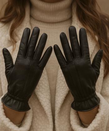 دستكش زنانه چرم طبيعي مونو مدل R0008