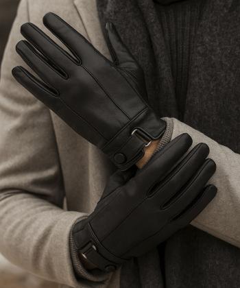 دستكش مردانه چرم طبيعي مونو مدل R0032