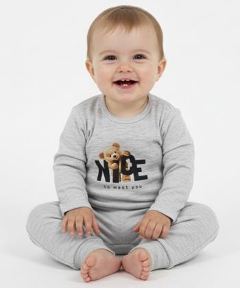 ست بادي و شلوار نوزادی نيل كوك كد AB3831