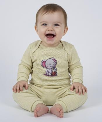 ست بادي و شلوار نوزادی نيل كوك كد AB3831