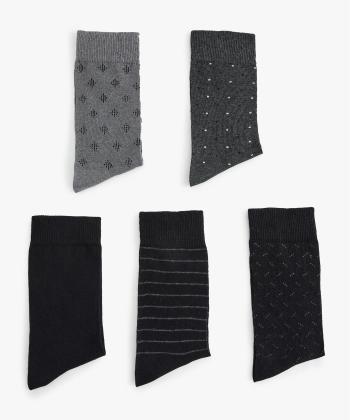 جوراب ساق بلند مردانه كوتون كد 6WAM80057AA بسته 5 عددی