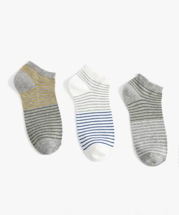 جوراب ساق كوتاه مردانه كوتون كد 6WAM80064AA بسته 3 عددی