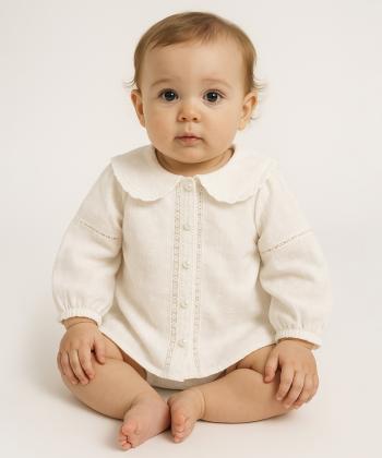 شومیز آستین بلند نوزاد دخترانه کوتون کد 6WMG60005AW