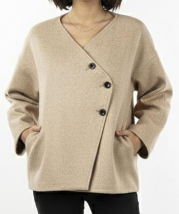 پالتو کوتاه زنانه پینکی مدل 1268