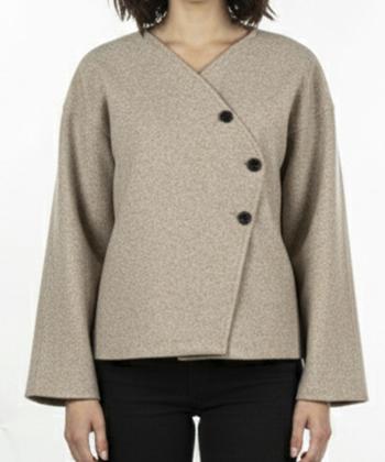 پالتو کوتاه زنانه پینکی مدل 1268