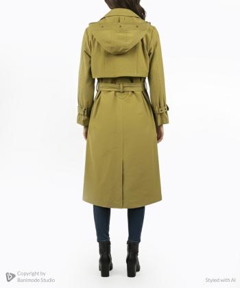 بارانی بلند زنانه پینکی مدل 1101